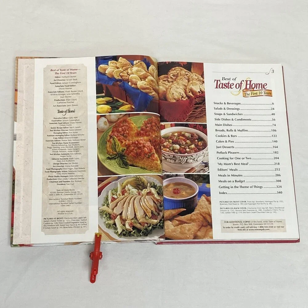 Cookbook Best of Taste of Home 2002 First 10 Years Hardback Classic Recipes